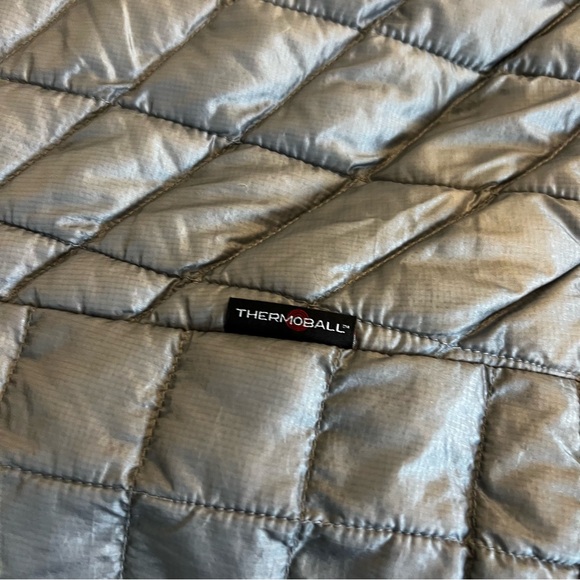 Womens North face silver eco thermoball full zip jacket coat puffer - Picture 6 of 6